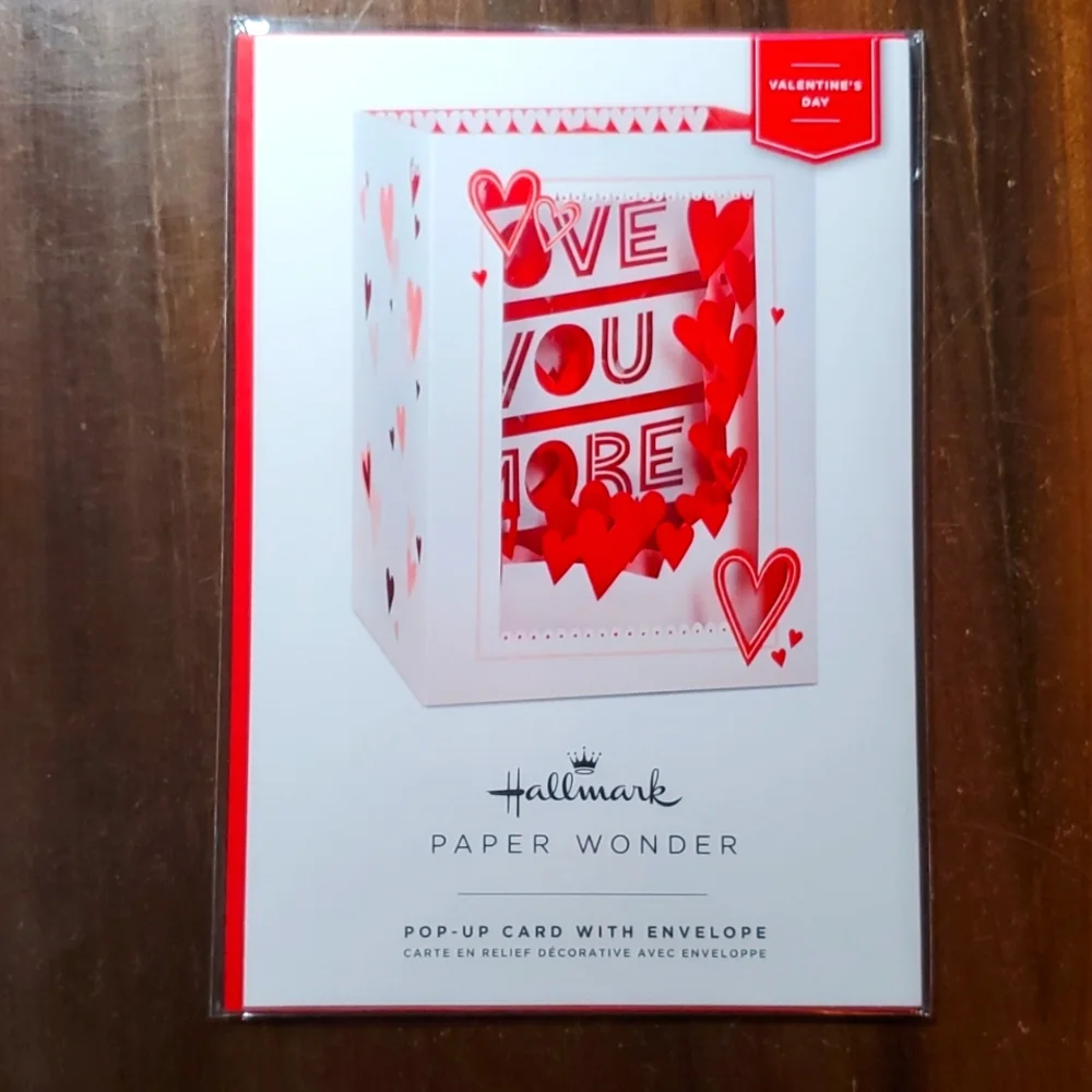 Valentine's Day 3D Hallmark Greeting Card Love You More Pop-up Kids Love